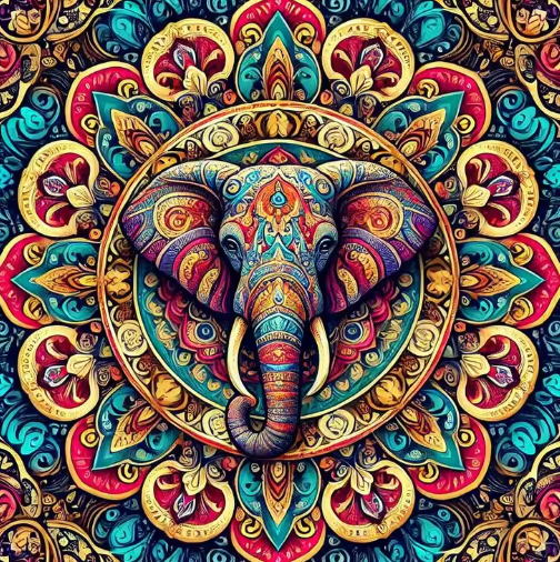 Diamond Painting - Olifanten Mandala