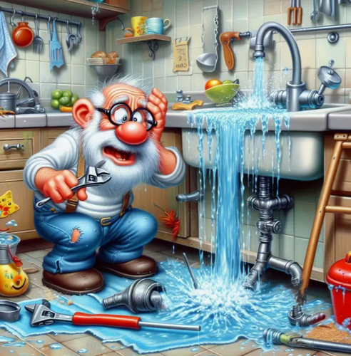 Diamond Painting - Opa aan het Klussen