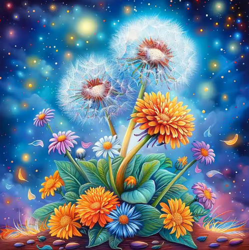 Diamond Painting - Paardenbloemen