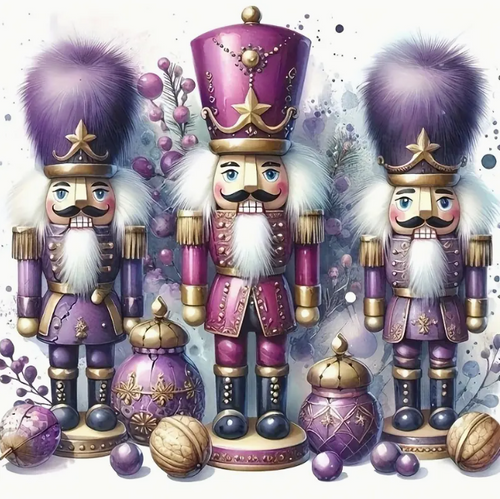 Diamond Painting - Paarse Notenkrakers