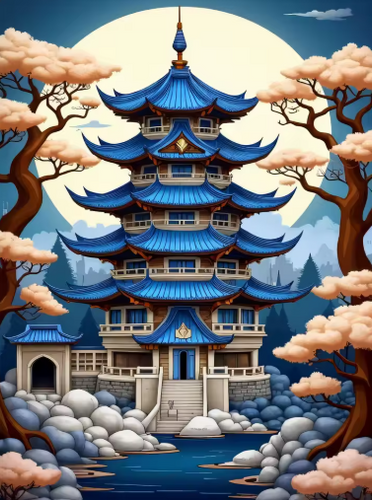 Diamond Painting - Pagode