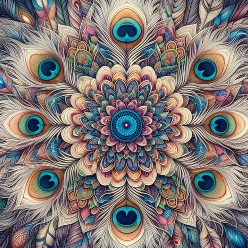 Diamond Painting - Pauwen Mandala
