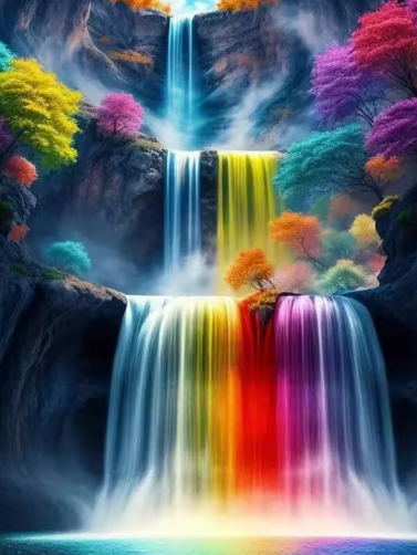 Diamond Painting - Regenboog Waterval