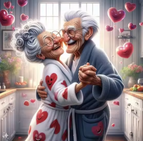 Diamond Painting - Verliefde Opa en Oma