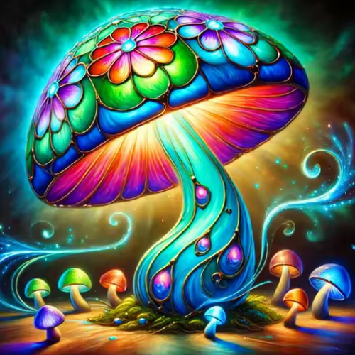 Diamond Painting - Grote Paddenstoel