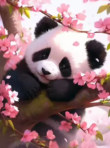 Diamond Painting - Panda in de Boom