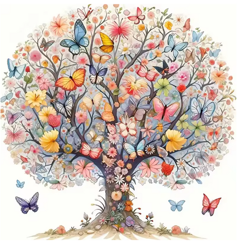 Diamond Painting - Vlinderboom