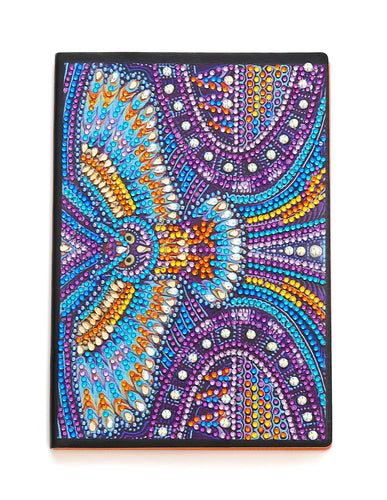 Diamond Painting Notitieboek - Uil met Fantasie Omgeving