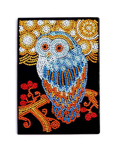 Diamond Painting Notitieboek - Blauwe Uil
