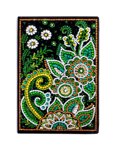 Diamond Painting Notitieboek - Groene Mandala's
