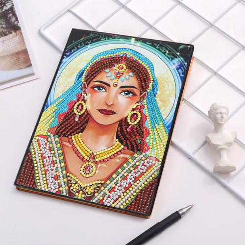 Diamond Painting Notitieboek - Prachtige Vrouw
