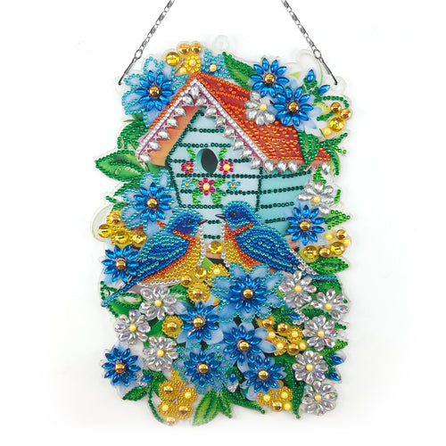 Diamond Painting - Vogels met Bloemen Decoratiekrans