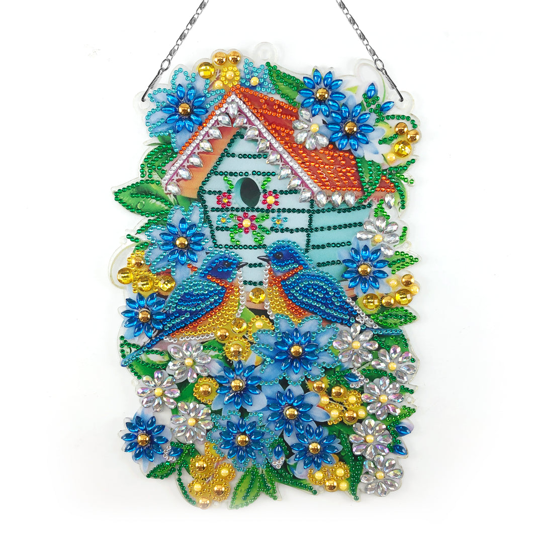Diamond Painting - Vogels met Bloemen Decoratiekrans