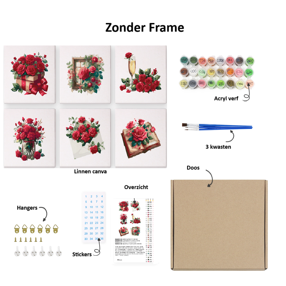 Schilderen op Nummer | Rozen