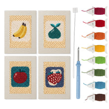 Afbeelding in Gallery-weergave laden, Punch Needle Set - 4 Mini Canvas Fruit

