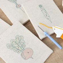 Afbeelding in Gallery-weergave laden, Punch Needle Set - 4 Mini Canvas Groente
