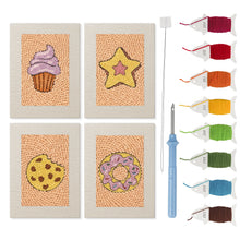 Afbeelding in Gallery-weergave laden, Punch Needle Set - 4 Mini Canvas Zoetigheden
