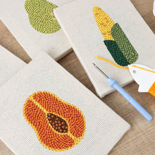 Afbeelding in Gallery-weergave laden, Punch Needle Set - 4 Mini Canvas Groente Set 6
