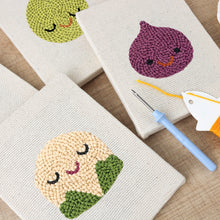 Afbeelding in Gallery-weergave laden, Punch Needle Set - 4 Mini Canvas Groente Set 8
