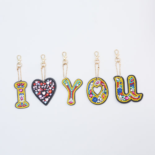 Diamond Painting - I Love You Sleutelhangers