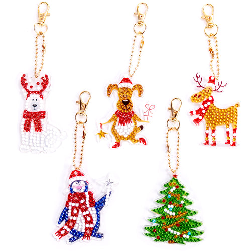 Diamond Painting - Kerst Sleutelhangers