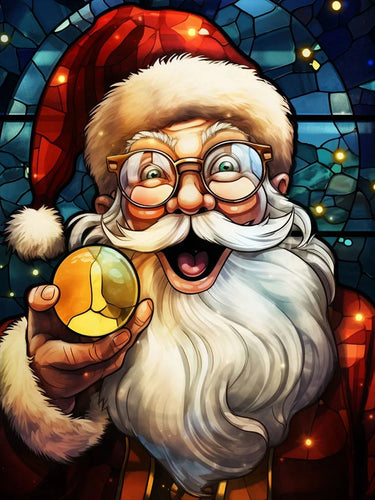 Diamond Painting - Kerstman met Glazen Bal