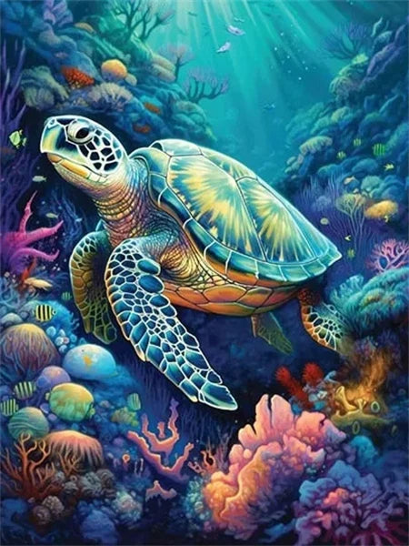 Diamond Painting - Onderwater Zeeschildpad
