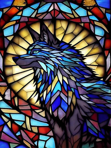 Diamond Painting - Glas in Lood - Wolf