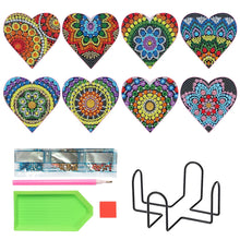 Load image into Gallery viewer, Hearts Mandala Coasters
