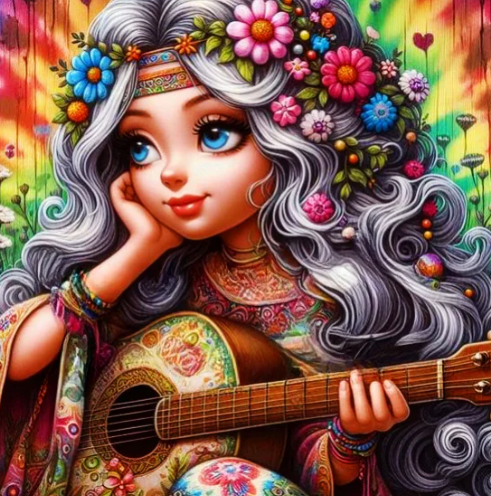 Diamond Painting - Hippie Meisje