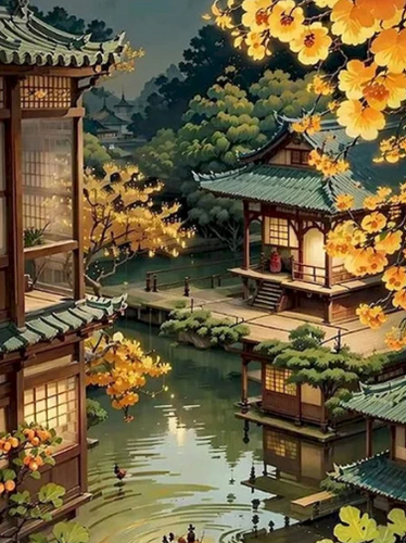 Diamond Painting - Grote Japanse Tuin