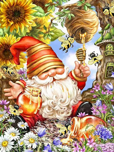 Diamond Painting - Kabouter met Honing