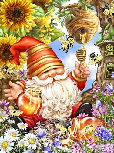 Diamond Painting - Kabouter met Honing