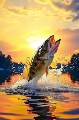 Diamond Painting - Springende Vis