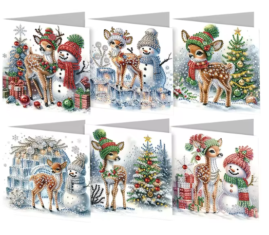 Diamond Painting - Sneeuwpoppen en Rendieren