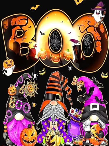 Diamond Painting - Halloween Boo Kabouters
