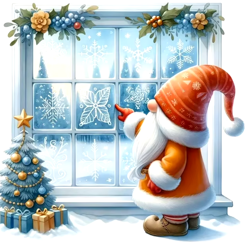Diamond Painting - Kabouter met Kerstboom
