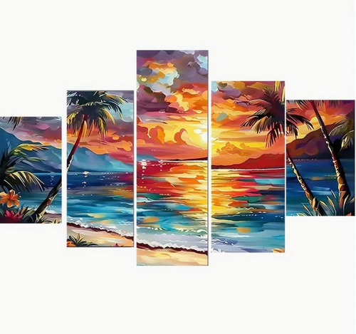 Diamond Painting - Palmstrand - 5 Luik