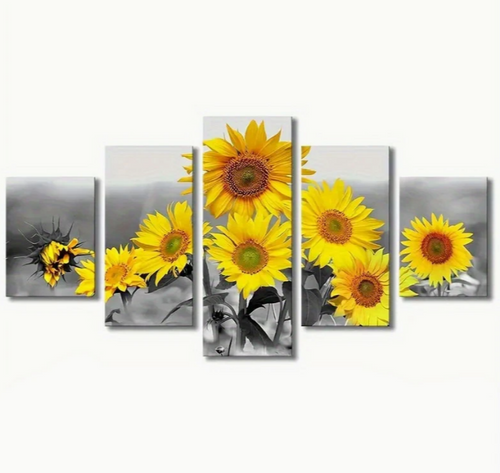 Diamond Painting - Zonnebloemen - 5 Luik