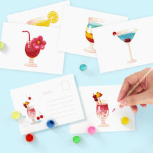 Afbeelding in Gallery-weergave laden, Schilderen op Nummer Ansichtkaarten - Fancy Cocktails
