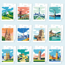 Afbeelding in Gallery-weergave laden, Schilderen op Nummer Kalender 2027 | Gebouwen
