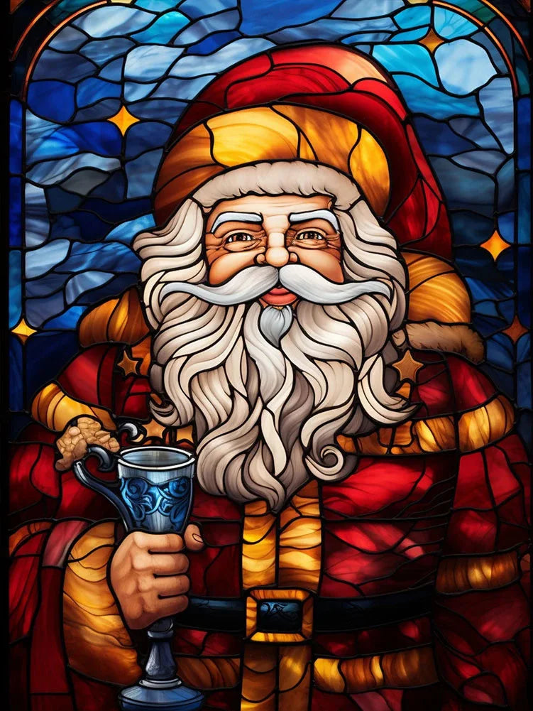 Diamond Painting - Kerstman met Glas