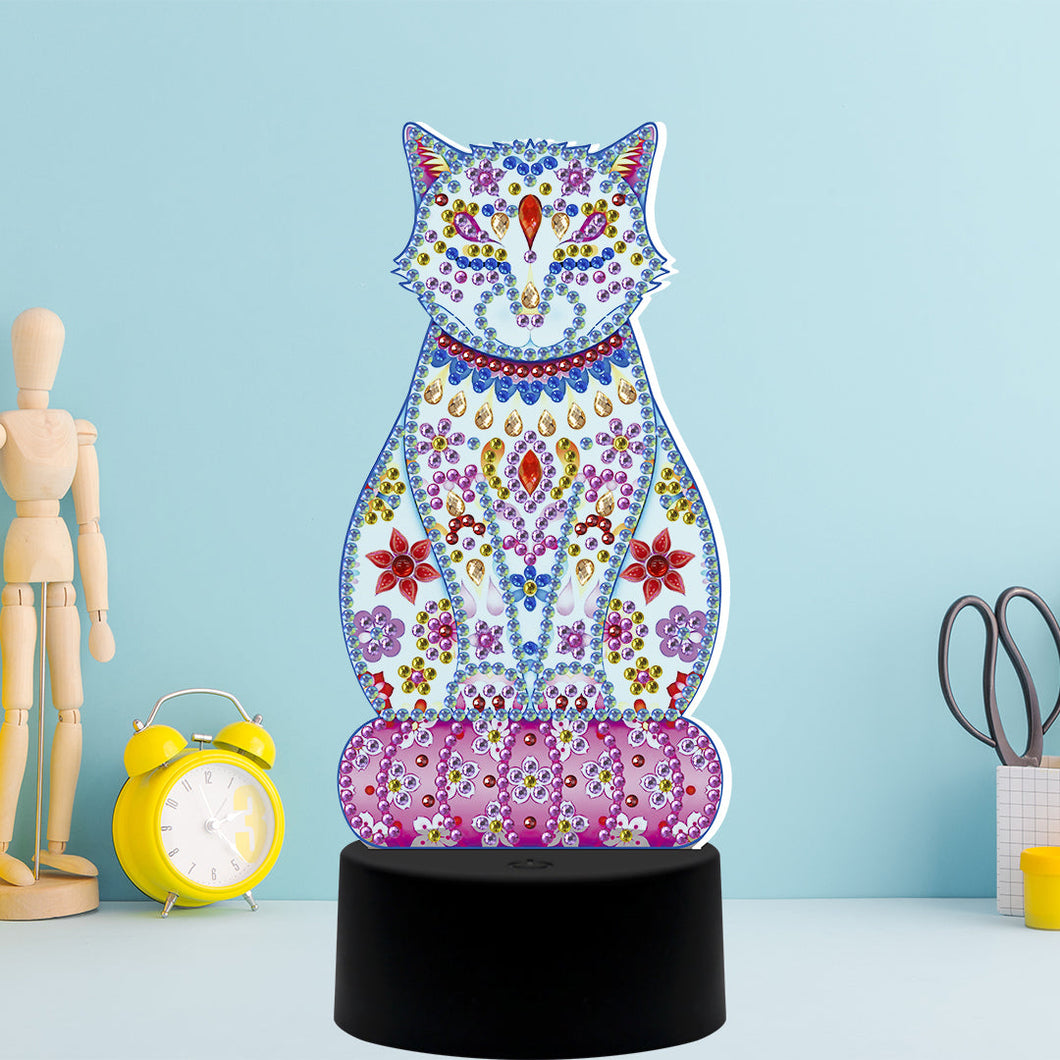 Diamond Painting Staande Lampje - Kat