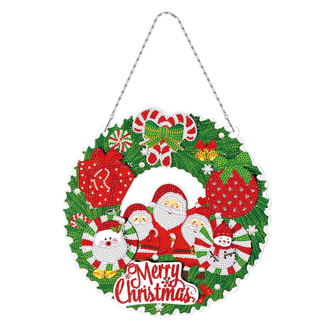 Kerstman Familie Decoratiekrans