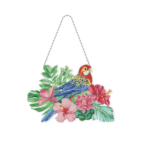 Diamond Painting - Vogel met Bloemen Muurhanger