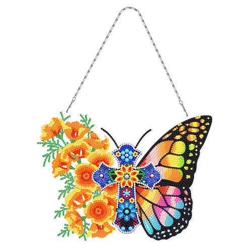 Diamond Painting - Gekleurde Vlinder Muurhanger