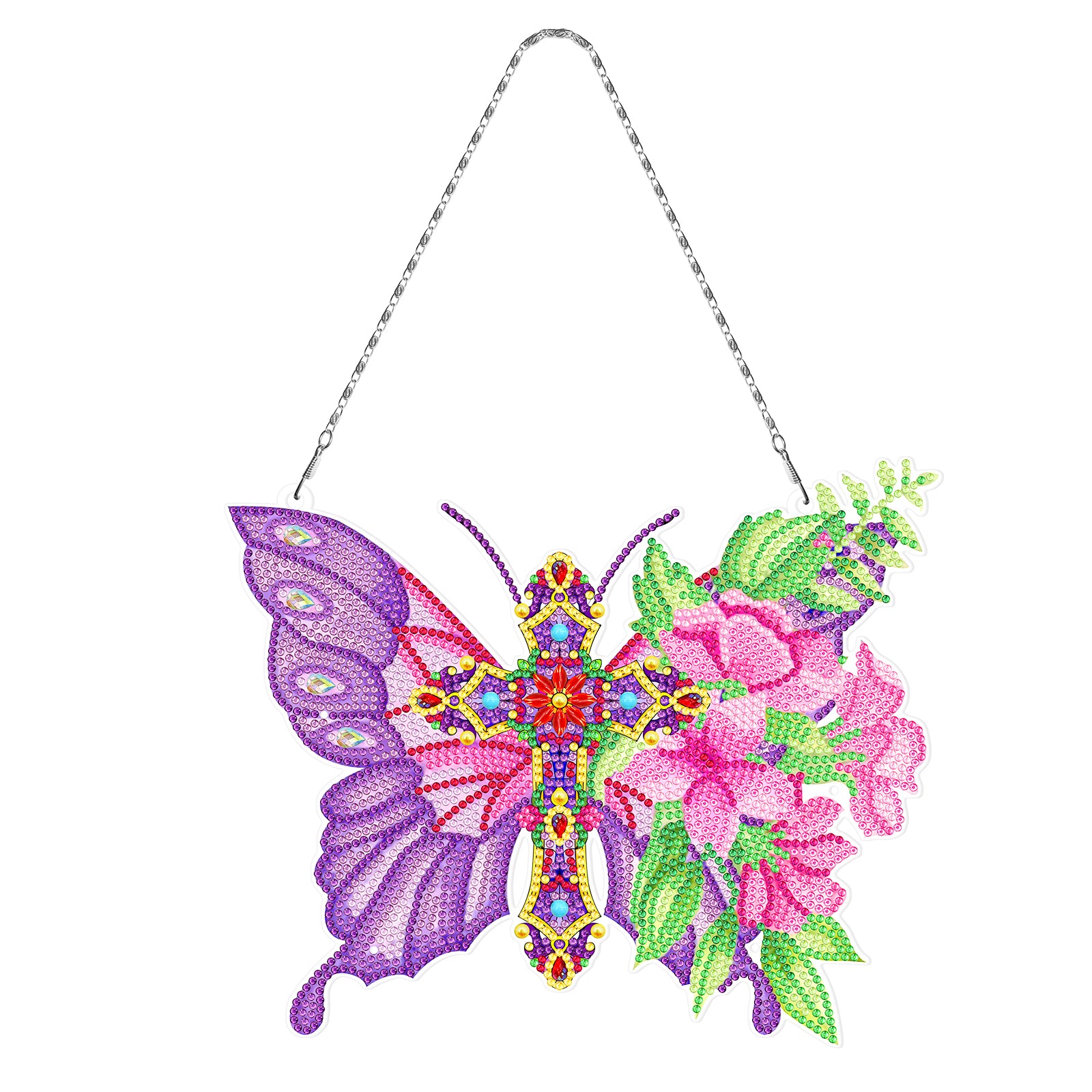 Diamond Painting - Paarse Vlinder Muurhanger