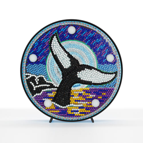 Diamond Painting Ronde Lampje - Walvis
