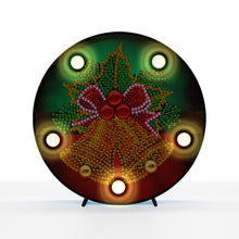 Afbeelding in Gallery-weergave laden, Diamond Painting Ronde Lampje - Kerstbellen
