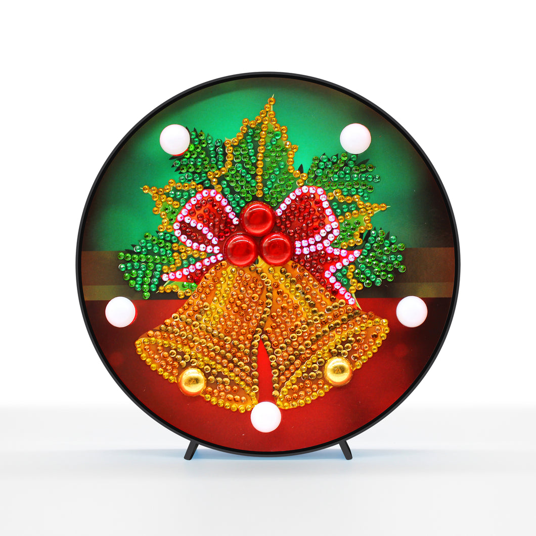 Diamond Painting Ronde Lampje - Kerstbellen